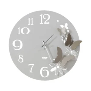 Orologio da parete fiori e farfalle Piccolo