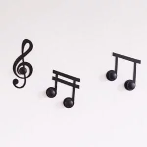 Set Appendi Abiti Note Musicali (3pz)