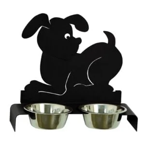 Porta Ciotole "Cane" doppio